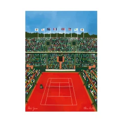Affiche 11 Rolland Garros - Clara Panetier - 30 x 40 cm