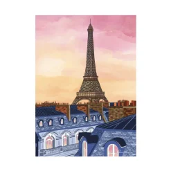 Affiche 24 Tour Eiffel - Clara Panetier - 22 x 22 cm