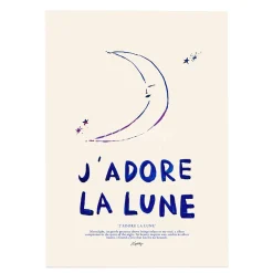 Affiche A3 J'adore La Lune