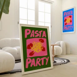 Affiche A3 Pasta Party Green