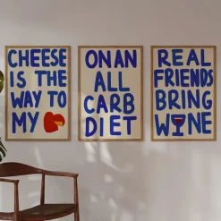 Affiche A3 Real Friends Bring Wine