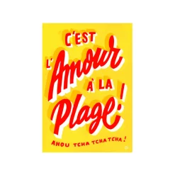 Affiche C'est l'amour à la Plage Toqué Frères - 30 cm x 40 cm