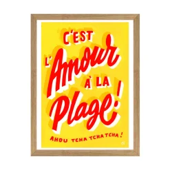 Affiche C'est l'amour à la Plage Toqué Frères - 30 cm x 40 cm