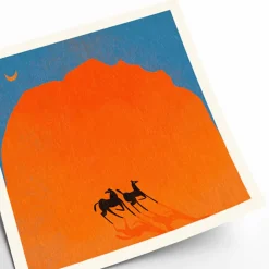 Affiche Enikő Eged - Horses of Wadi Rum - 50 x 50 cm
