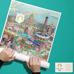 Affiche Officielle des Jeux Olympiques de Paris 2024 - 50 x 70 cm