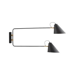 Applique Murale Double Club - 81 x 42 cm - Noir