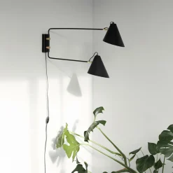 Applique Murale Double Club - 81 x 42 cm - Noir