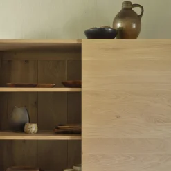 Armoire Ligna en chêne noir - 4 Portes, 2 Tiroirs