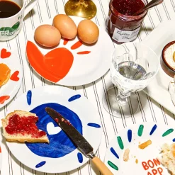 Assiette Coeur - Bleu