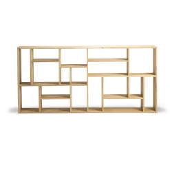 Bibliothèque M en chêne - h 219 cm