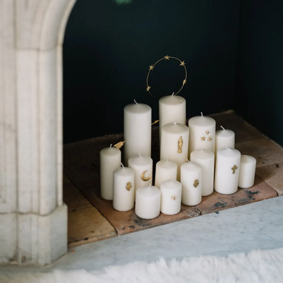 Bijou De Bougie Moon u0026 Stars Doré