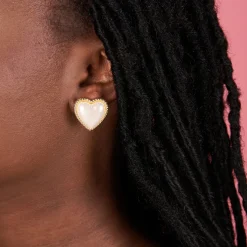 Boucles d'oreilles Coeur en Perle