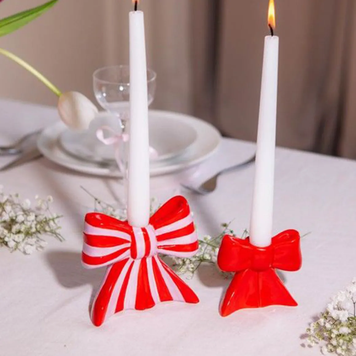 Bougeoir Noeud à rayures