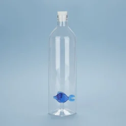 Bouteille Atlantis Blue fish en verre borosilicate - 1,2 L