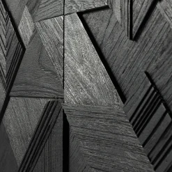 Buffet Graphic en teck verni - 3 portes