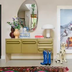 Buffet Space Dresser - 160 x 42 x 80 cm - Sage u0026 Cream