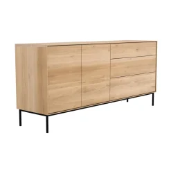 Buffet Whitebird en chêne - 2 portes, 3 tiroirs