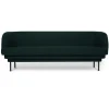 Canapé Cornice 3 places en velours - Vert Canard u0026 Métal noir