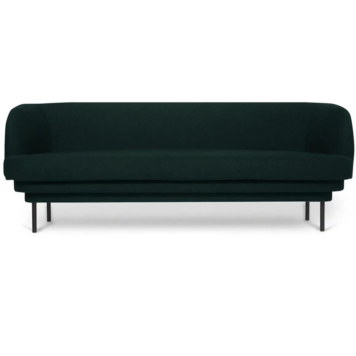 Canapé Cornice 3 places en velours - Vert Canard u0026 Métal noir