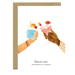 Carte d'anniversaire Cheers To More