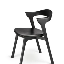 Chaise Bok Chêne noir - Cuir Noir