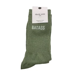 Chaussettes Badass à paillettes 36/40 - Olive