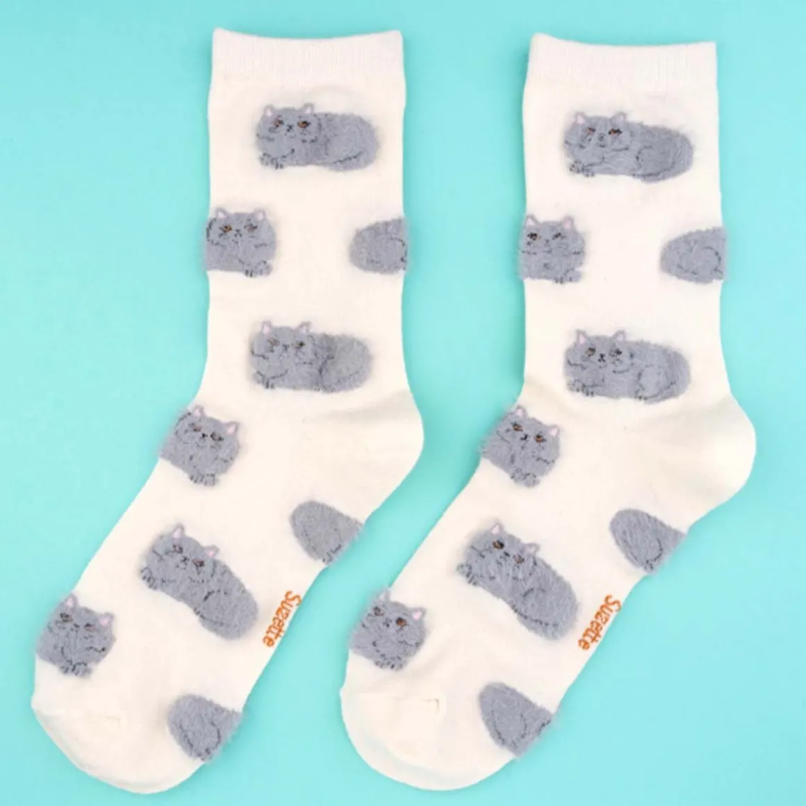 Chaussettes Chat Suzette - Blanc