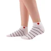 Chaussettes Coeur Côté à rayures - Coeur Rouge