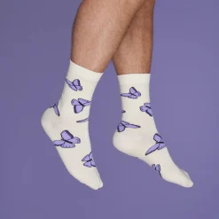 Chaussettes Papillon - Mauve