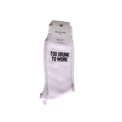 Chaussettes Too Drunk To Work 40/45 - Blanc