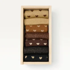 Coffret de 7 Chaussettes Coeur Paillettes
