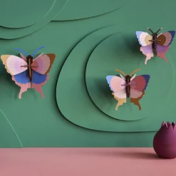 Décoration murale Gold Rim Butterflies - Lot de 3