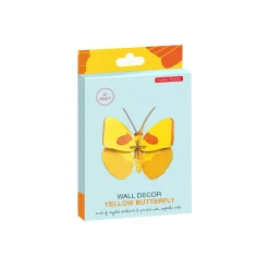 Décoration murale Papillon Jaune en carton recyclé