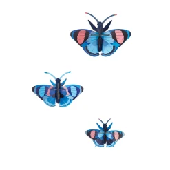 Décoration murale Peacock Butterflies - Lot de 3