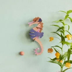 Décoration Murale Small Sea Creatures Seahorse - Rose
