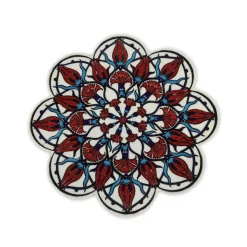 Dessous de Plat en Céramique - Rouge et Blanc