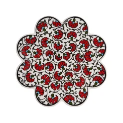 Dessous de Plat En Forme De Fleur - Rouge