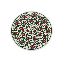 Dessous De Plat Rond Céramique - Vert et Rouge