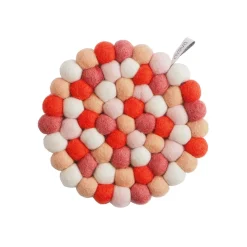 Dessous de plat rond en laine