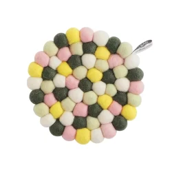 Dessous de plat rond en laine