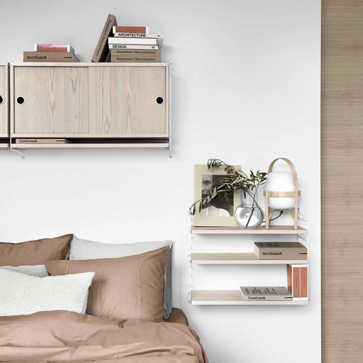 Etagère String Pocket - Frêne u0026 Blanc