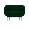 Fauteuil Cornice Velours - Vert canard u0026 métal noir