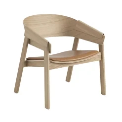 Fauteuil Cover Cuir Chêne - Cognac