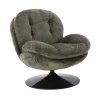 Fauteuil Memento en velours - 81 x 86 x 83 cm - Kaki