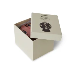 Horloge Rétro en céramique - h 16,2 cm - Rose