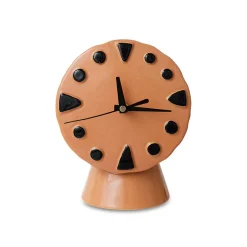 Horloge Rétro en céramique - h 20,8 cm - Pêche