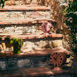 Horloge Rétro en céramique - h 20,8 cm - Pêche