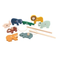 Jeu de pêche Animaux en bois