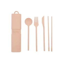 Kit de couverts réutilisables et nomades en matière biosourcée