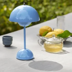 Lampe à poser Flowerpot VP9 Sans fil - Bleu swim